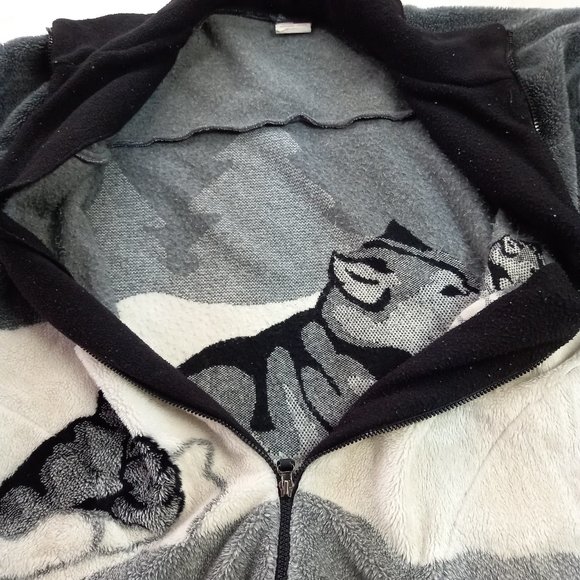 Vintage Milton Zip Fleece Arctic Wolves Jacket (2XL) - Picture 4 of 10